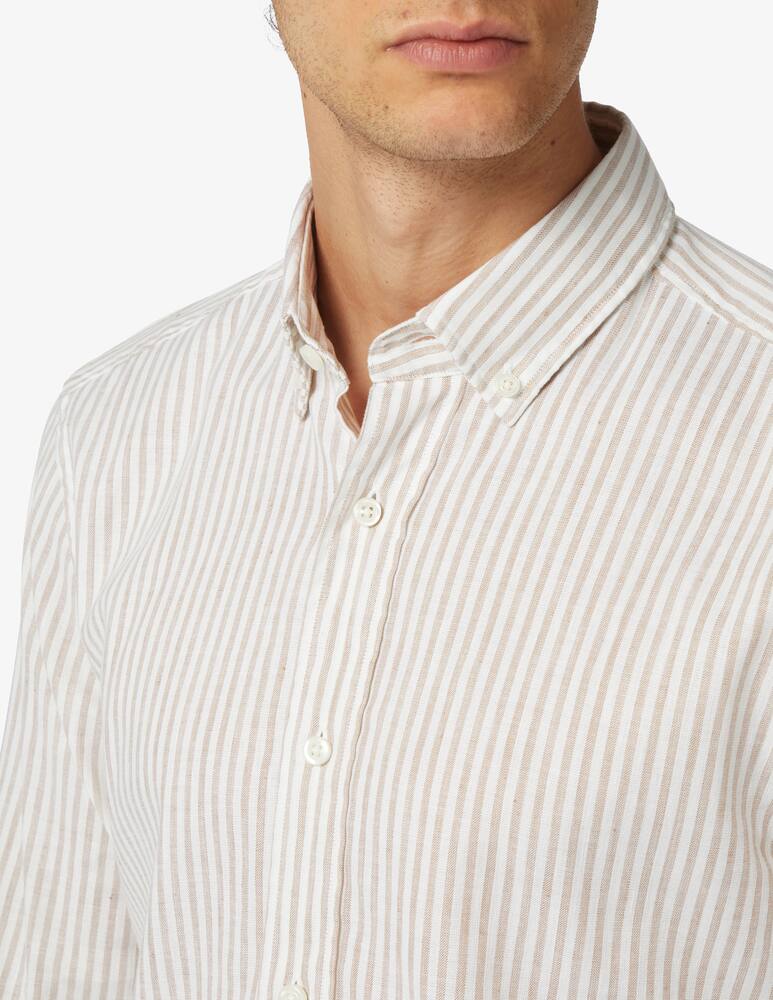 rinascente BOSS Camicia in cotone e lino a righe