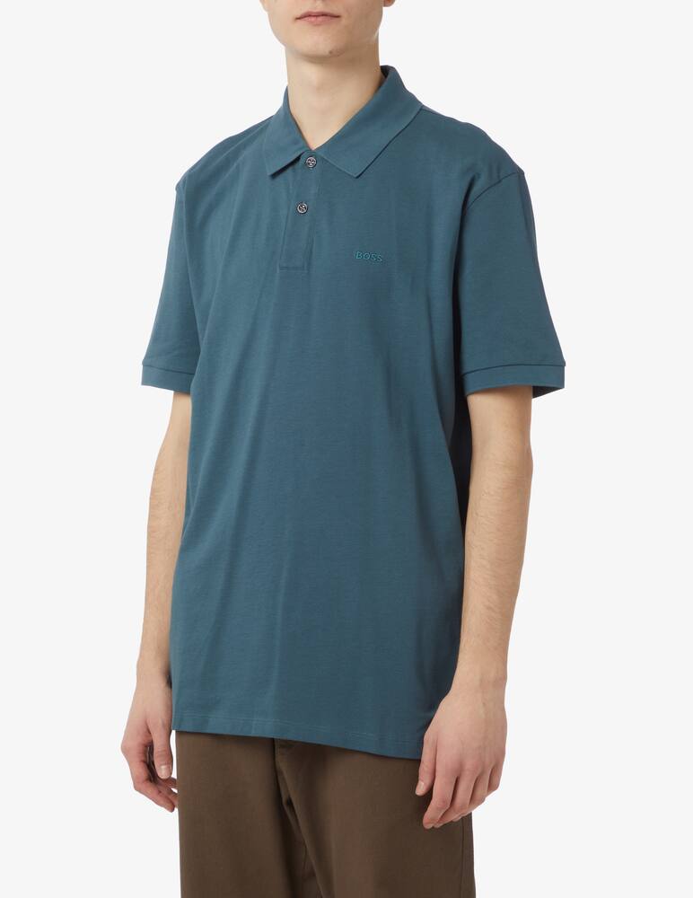 BOSS Polo maniche corte in cotone piquet con logo - immagine 1 BOSS Polo maniche corte in cotone piquet con logo - immagine 1