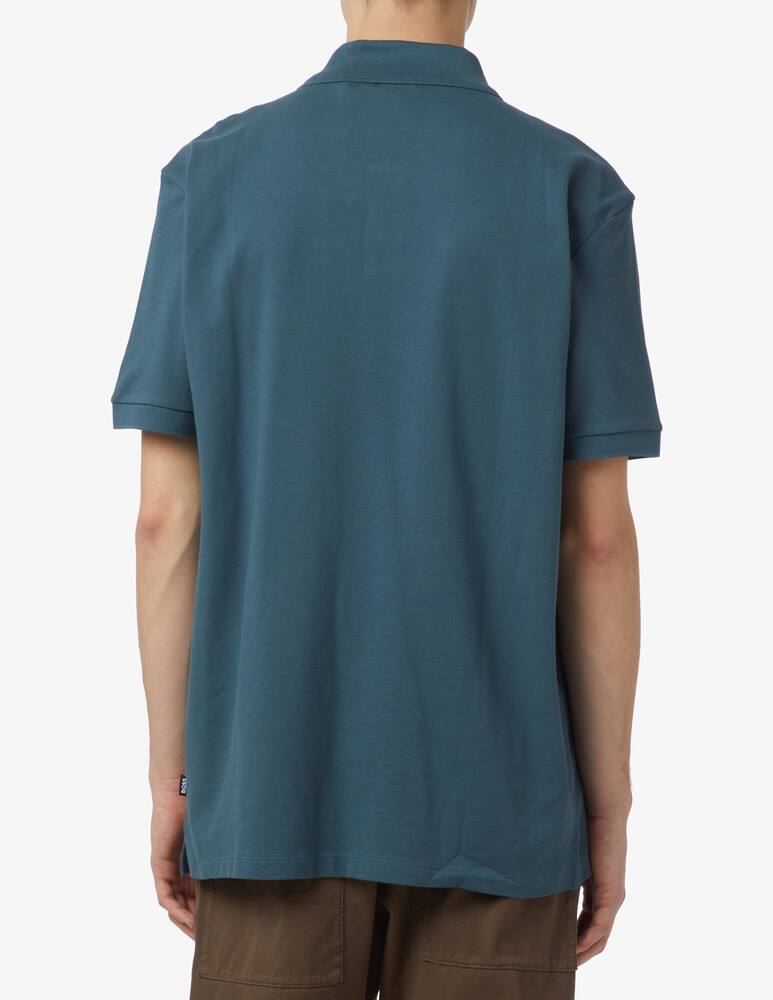 rinascente BOSS Polo maniche corte in cotone piquet con logo 