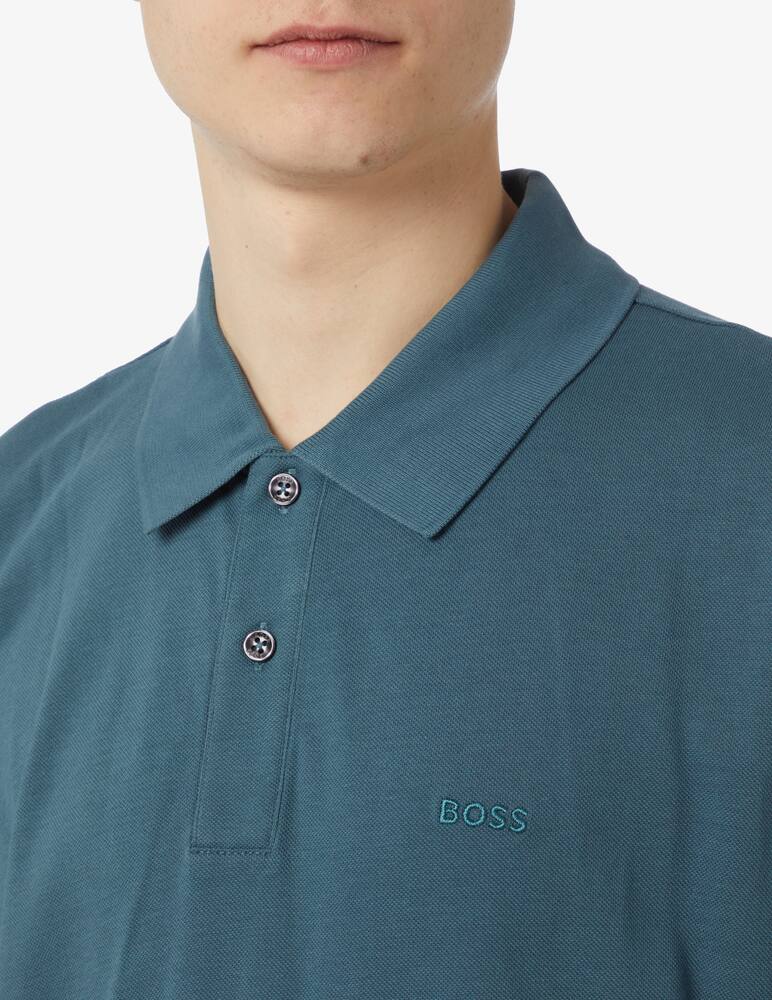 rinascente BOSS Polo maniche corte in cotone piquet con logo 