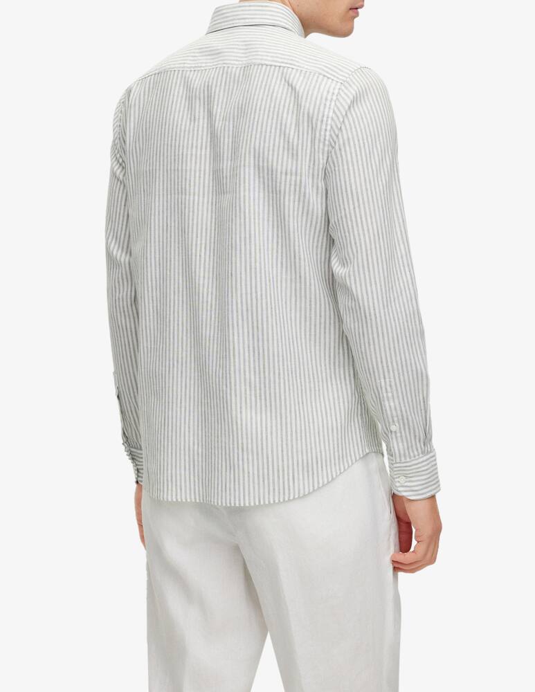 rinascente BOSS Camicia in cotone e lino a righe 