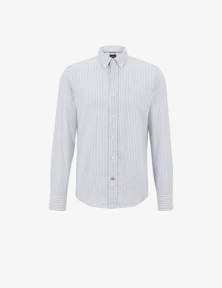 rinascente BOSS Camicia in cotone e lino a righe 