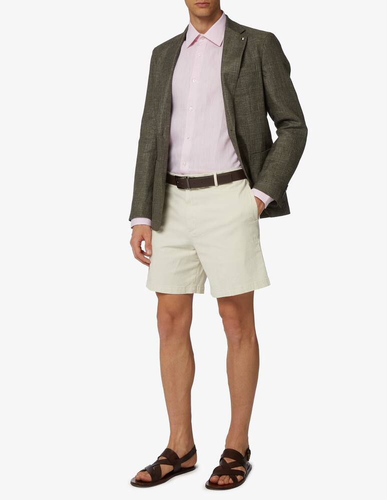 rinascente BOSS Linen and cotton bermuda