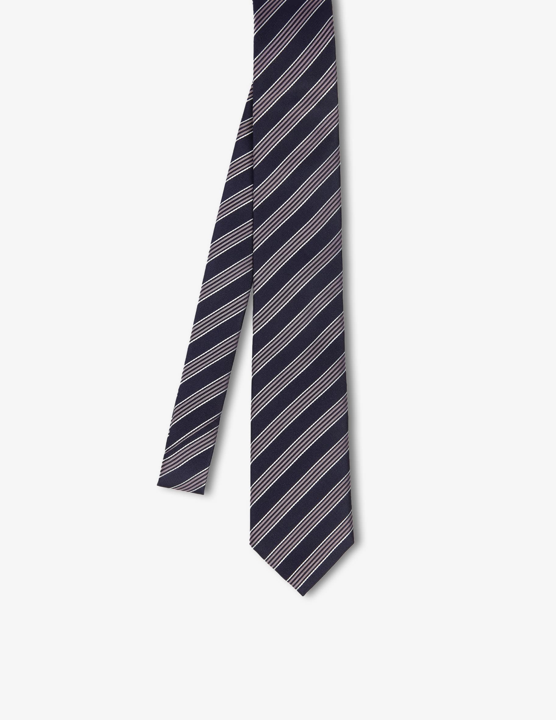 Remo Sartori Cravatta In Pura Seta Regimental Righe Uomo | 8x148 Cm, Foderata A Fiori E Rifinita A Mano, Made In Italy