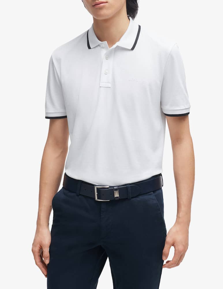 BOSS Polo con profilini eleganti - immagine 1 BOSS Polo con profilini eleganti - immagine 1