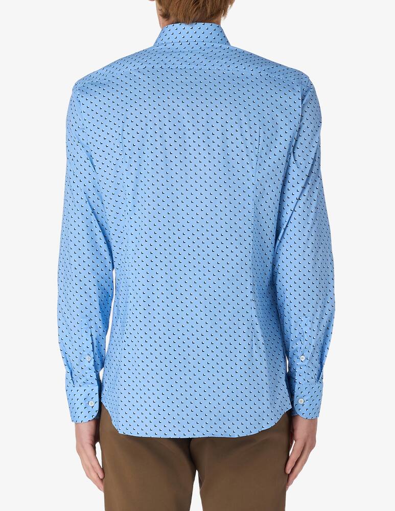 rinascente BOSS Hank kent popeline stretch micro pattern shirt