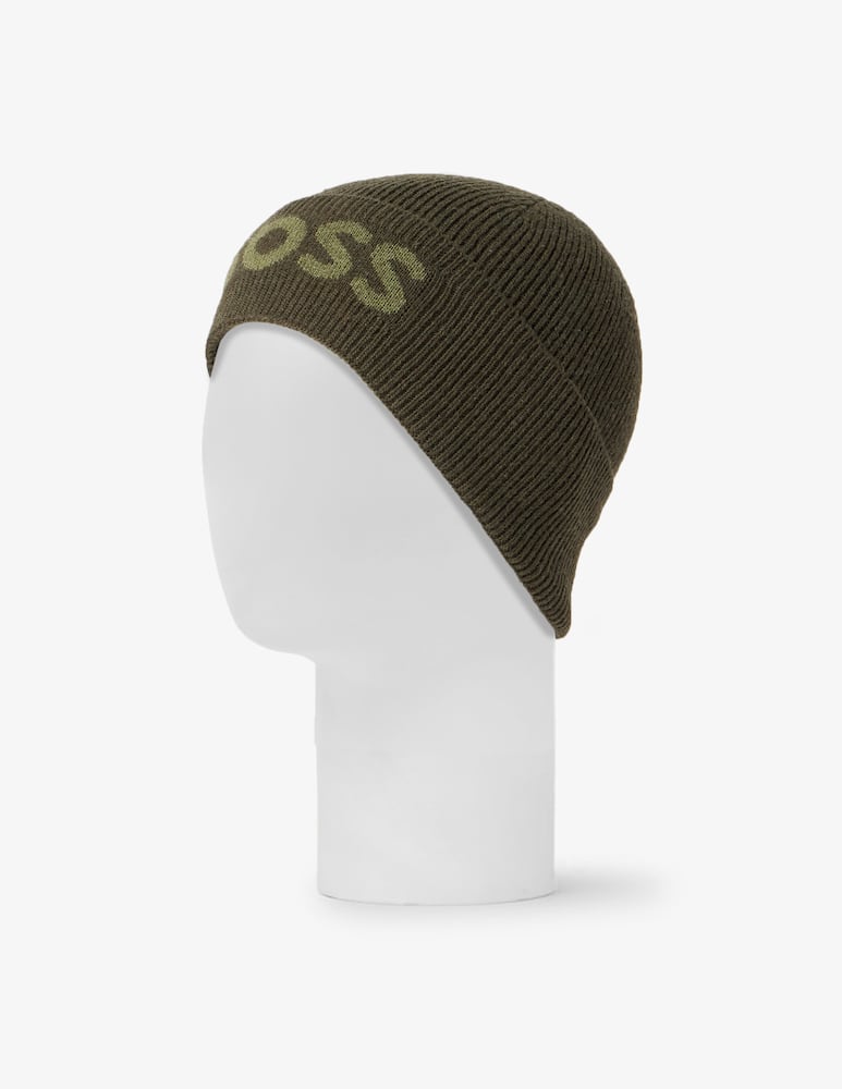 rinascente BOSS Elio logo knit hat