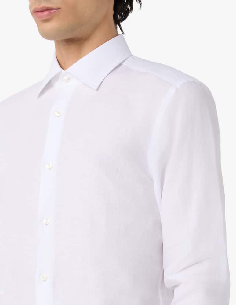 rinascente BOSS Hank linen slim shirt