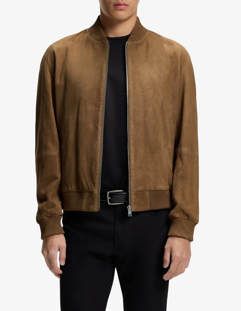 rinascente BOSS Bomber suede jacket