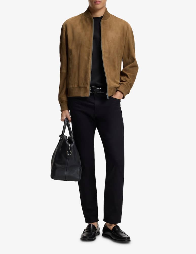 rinascente BOSS Bomber suede jacket