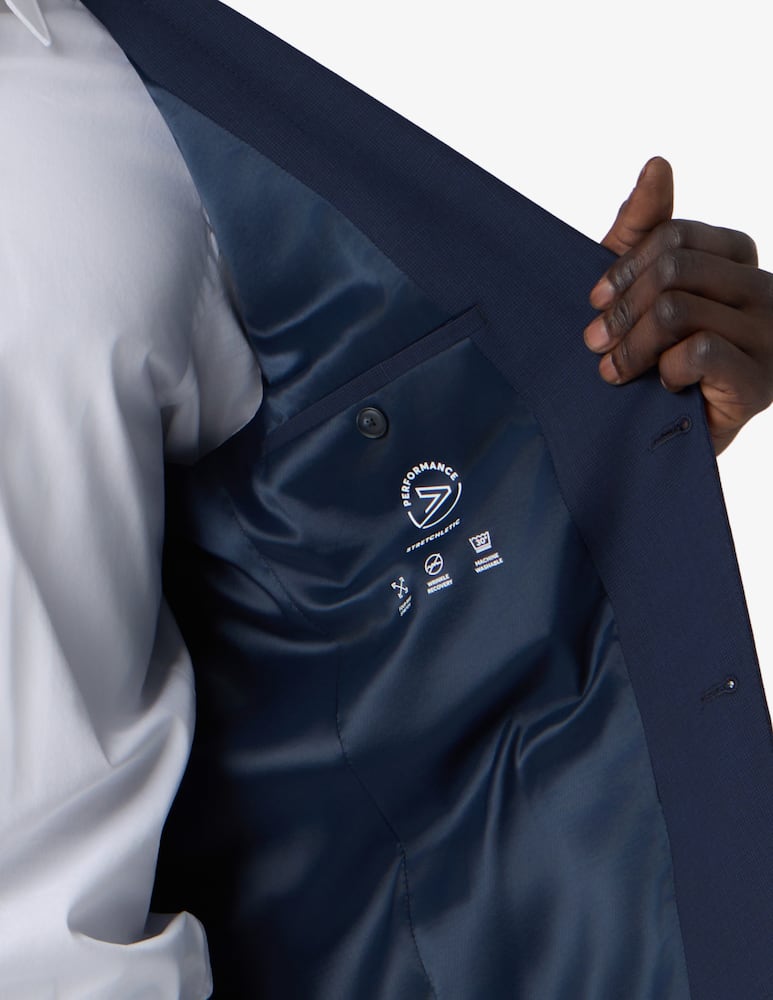 rinascente BOSS Abito Huge slim fit in misto lana microcheck