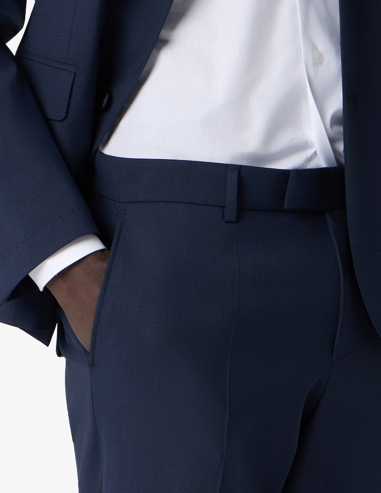 rinascente BOSS Abito Huge slim fit in misto lana microcheck