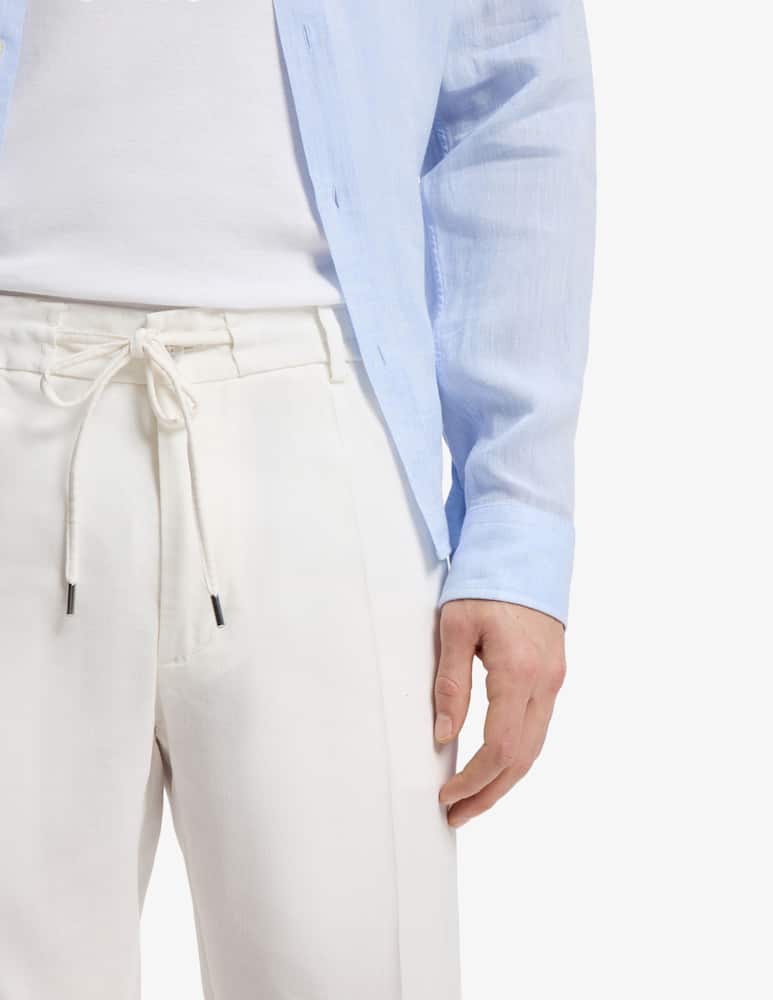rinascente BOSS Linen blend drawstring trousers