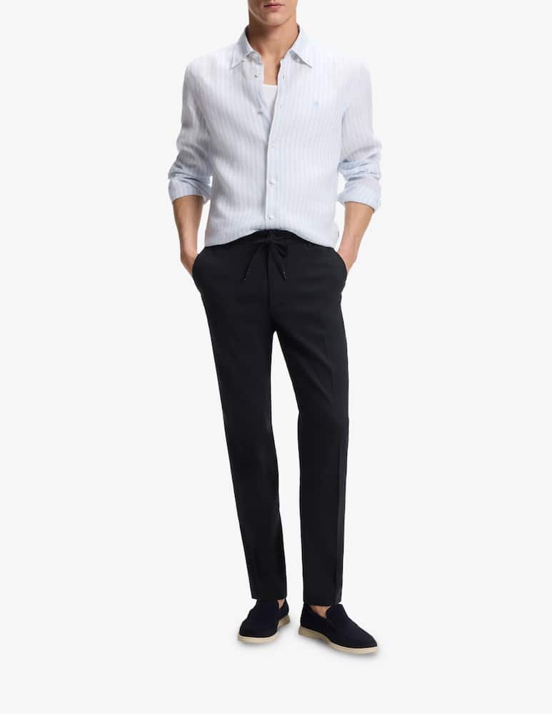 rinascente BOSS Linen blend drawstring trousers