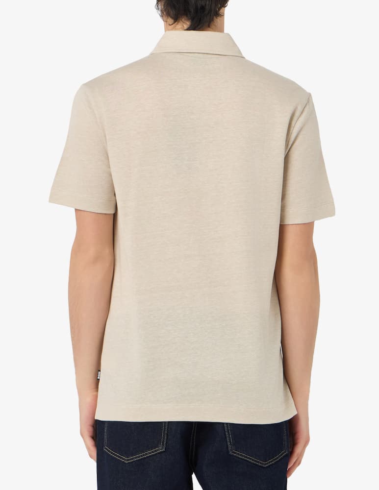 rinascente BOSS Polo manica corta in cotone e lino