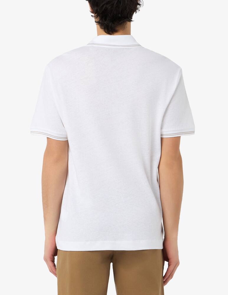 rinascente BOSS Polo scollo a V regular fit in cotone e lino