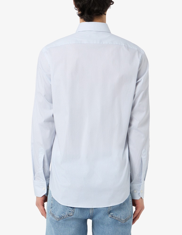 rinascente BOSS Camicia Joe regular fit in popeline stretch con stampa geometrica