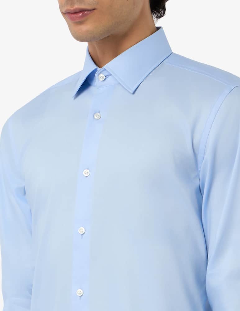 rinascente BOSS Camicia Hank easy iron slim fit in popeline stretch