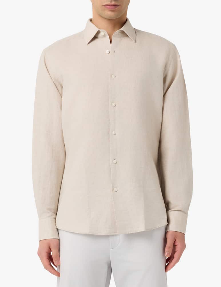 BOSS Linen cotton long sleeve shirt - picture 1 BOSS Linen cotton long sleeve shirt - picture 1