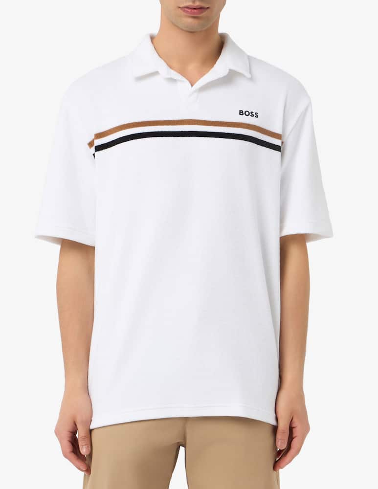 BOSS Striped terry polo shirt - picture 1 BOSS Striped terry polo shirt - picture 1