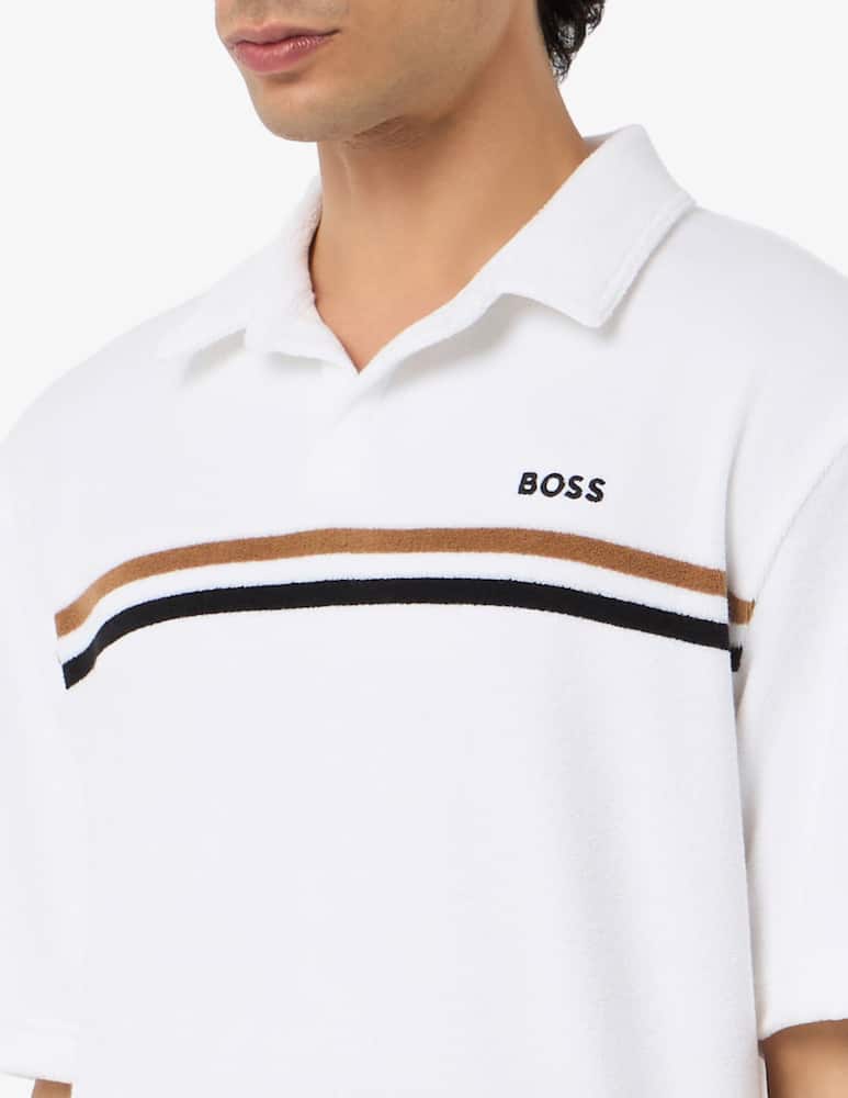 rinascente BOSS Striped terry polo shirt