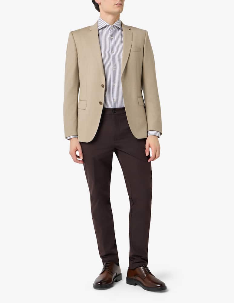 rinascente BOSS Striped slim fit cotton shirt