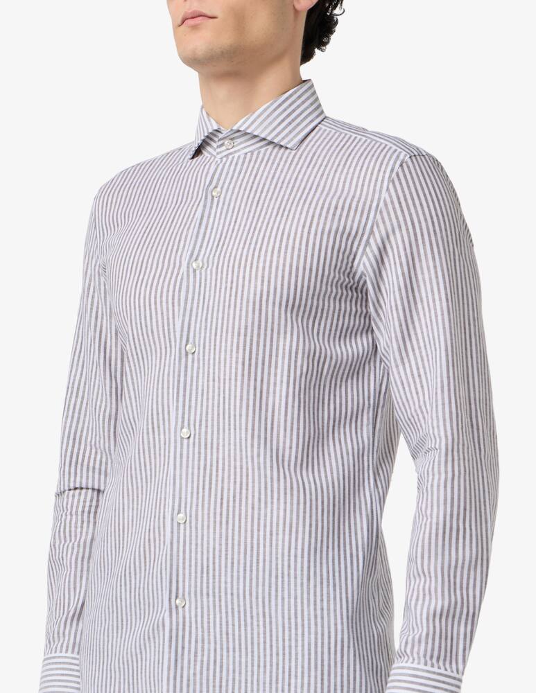 rinascente BOSS Striped slim fit cotton shirt