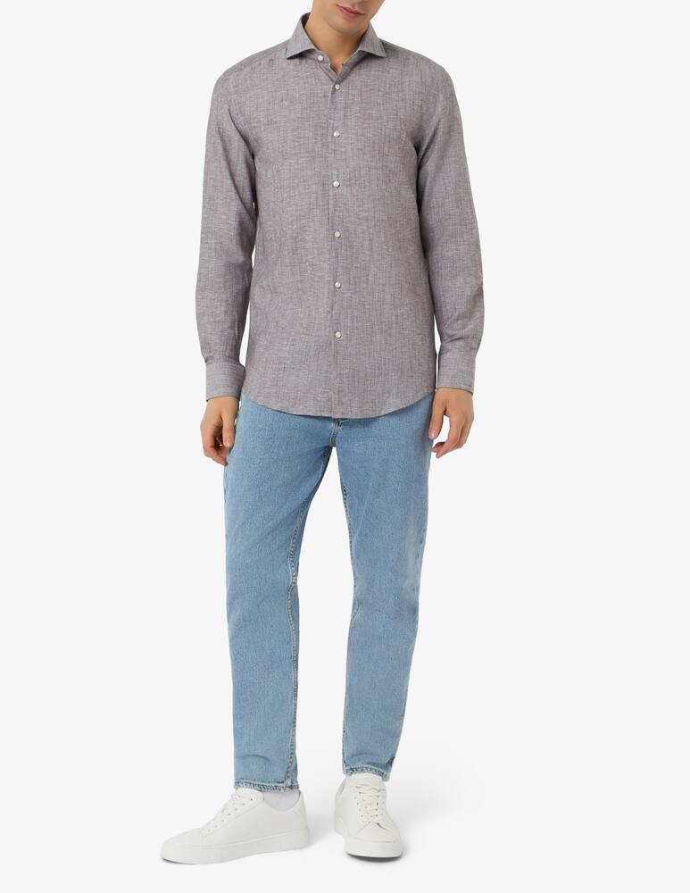 BOSS Camicia Hank slim fit in cotone e lino - immagine 2 BOSS Camicia Hank slim fit in cotone e lino - immagine 2