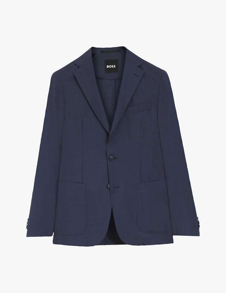 BOSS Giacca monopetto Hanry slim fit in lana tech Mix&March - immagine 5