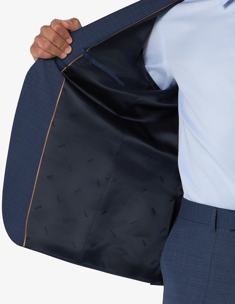 rinascente BOSS Abito monopetto con microfantasia in lana slim fit