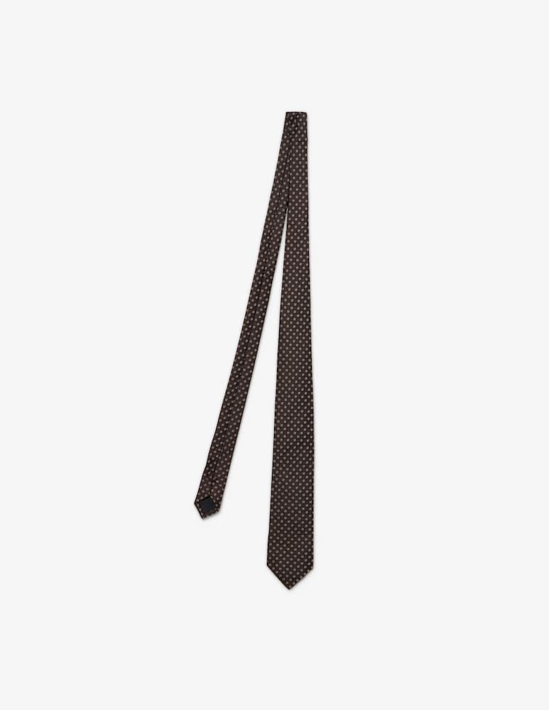 BOSS Cravatta fantasia pois e fiore 8cm - immagine 1 BOSS Cravatta fantasia pois e fiore 8cm - immagine 1