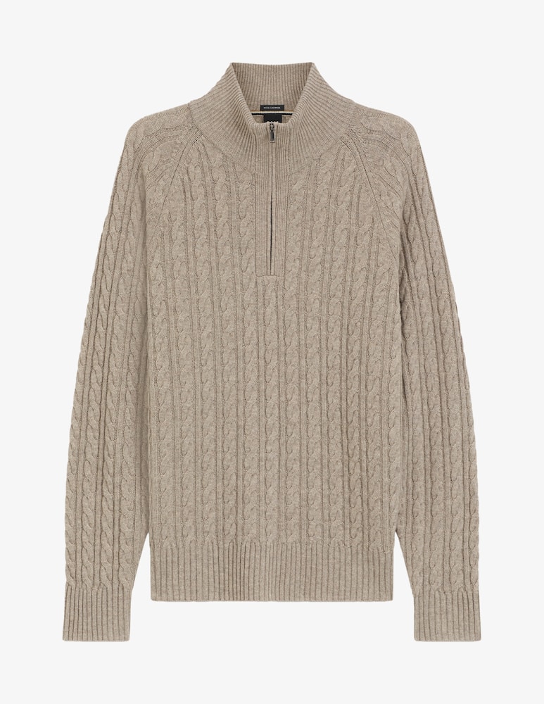 BOSS Cable-knit half-zip jumper - picture 1 BOSS Cable-knit half-zip jumper - picture 1