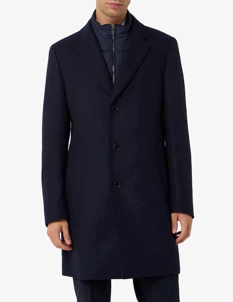 rinascente BOSS Cappotto con pettorina staccabile in misto lana slim fit