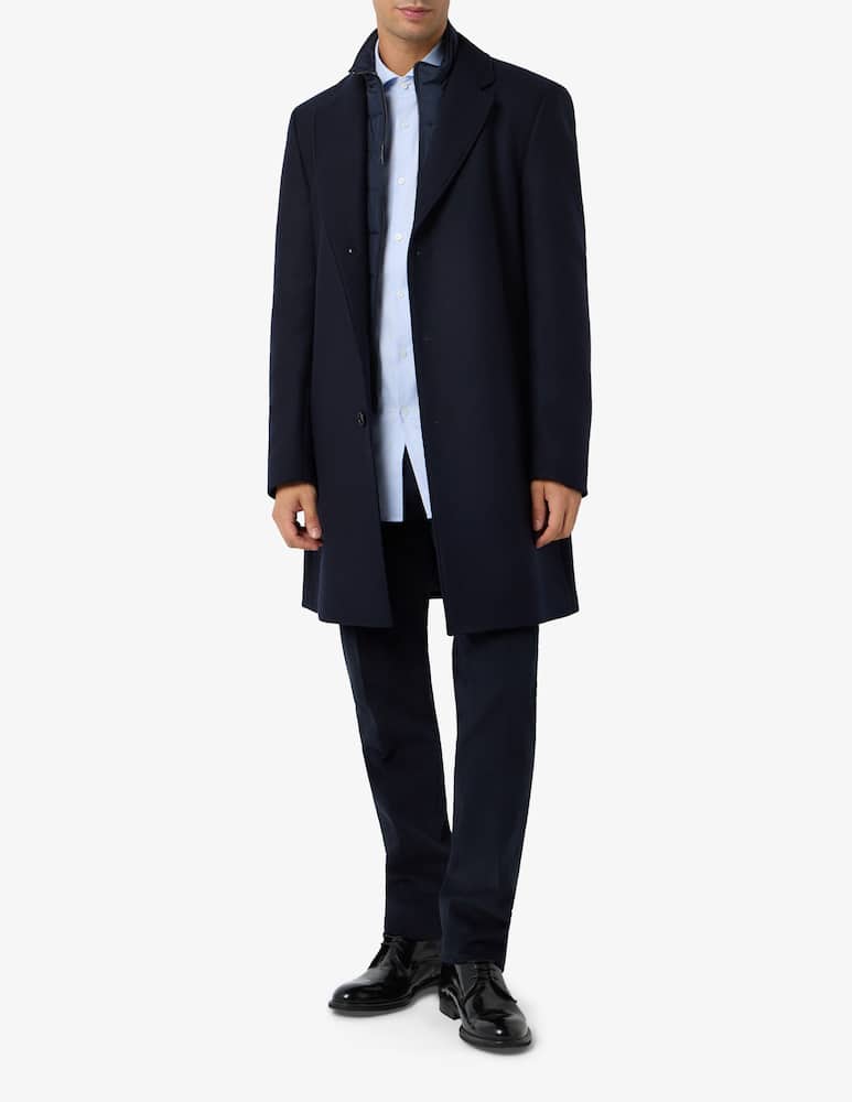 rinascente BOSS Cappotto con pettorina staccabile in misto lana slim fit