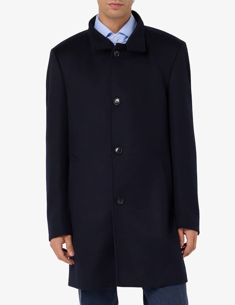 BOSS Cappotto con collo coreano in misto lana slim fit - immagine 1 BOSS Cappotto con collo coreano in misto lana slim fit - immagine 1