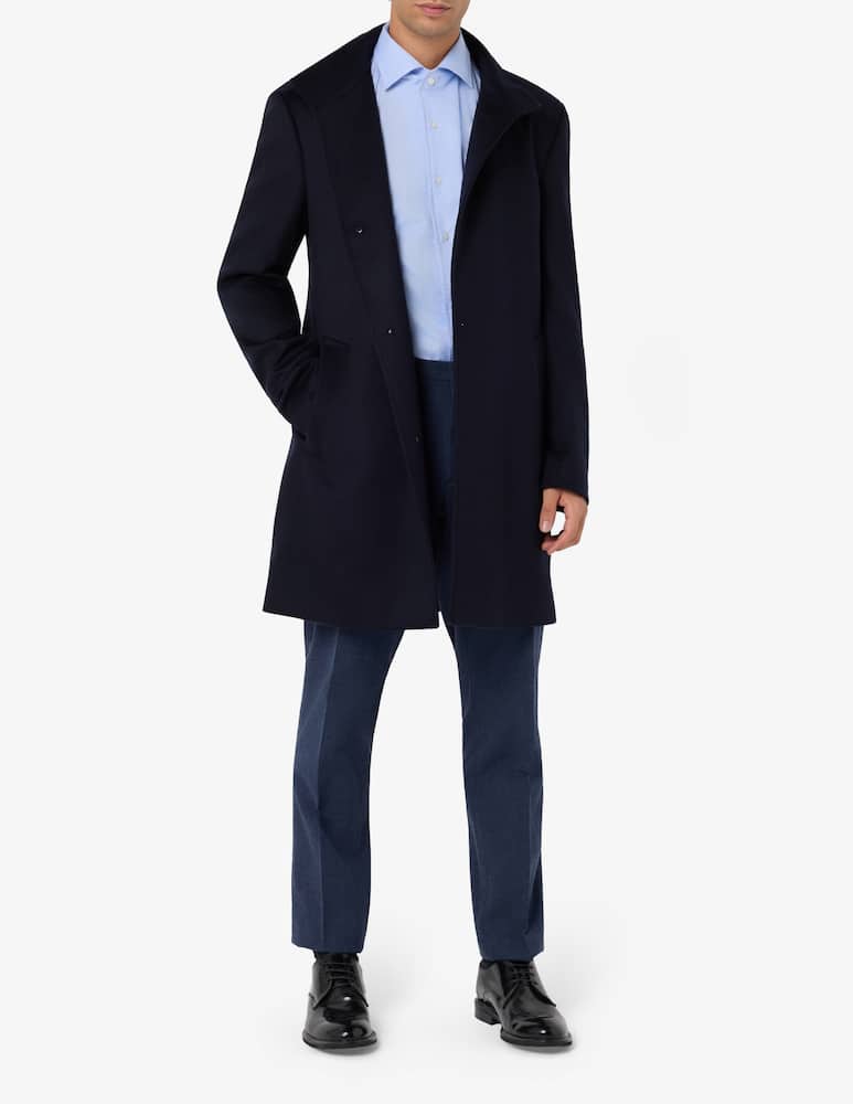 BOSS Cappotto con collo coreano in misto lana slim fit - immagine 2 BOSS Cappotto con collo coreano in misto lana slim fit - immagine 2