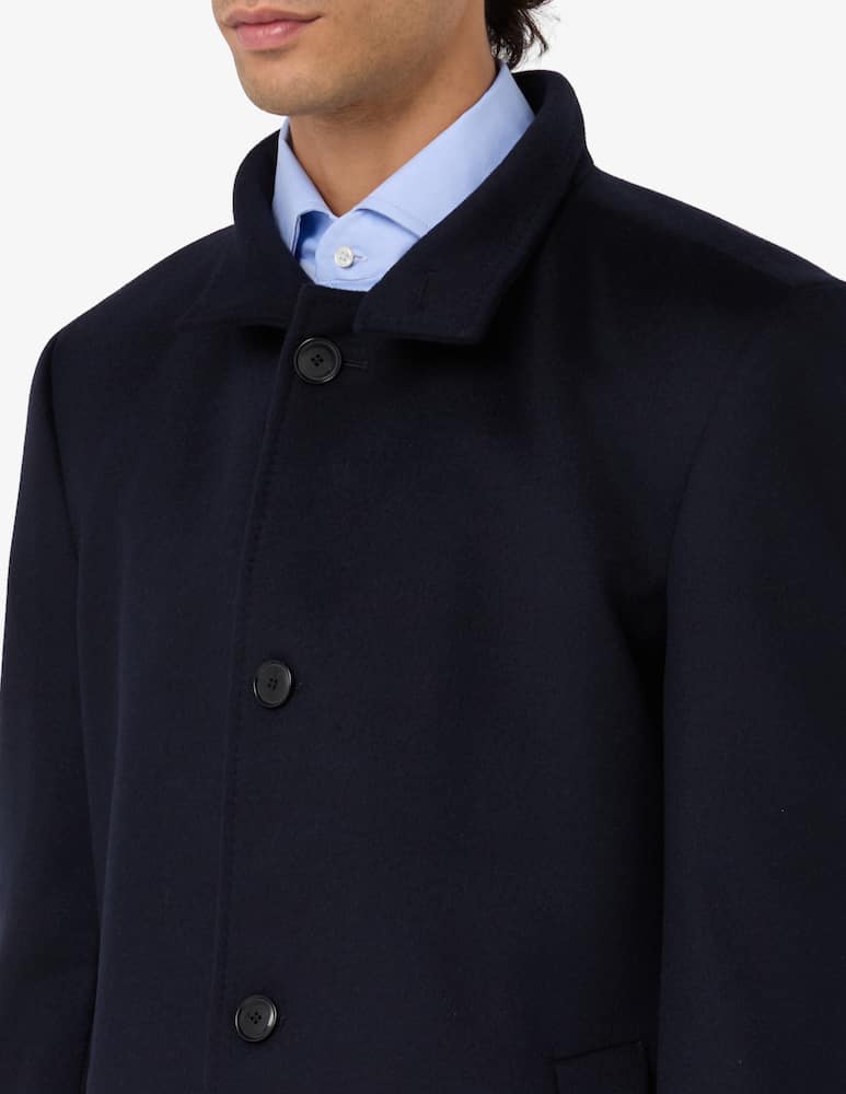 BOSS Cappotto con collo coreano in misto lana slim fit - immagine 4 BOSS Cappotto con collo coreano in misto lana slim fit - immagine 4