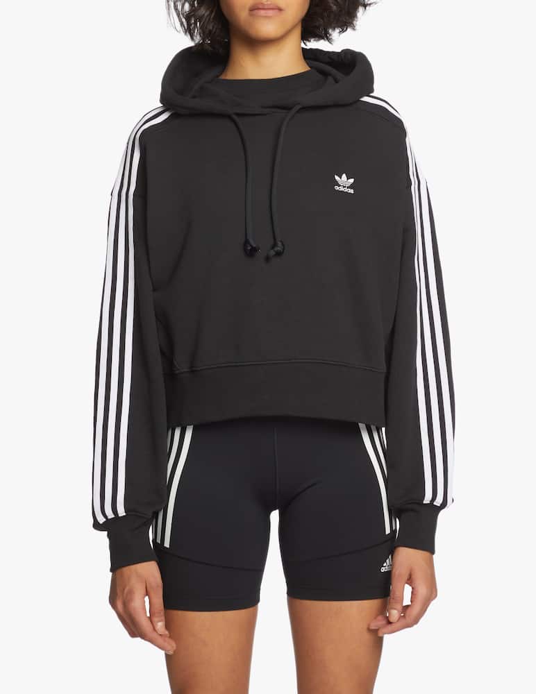 rinascente Adidas Originals Felpa crop con cappuccio