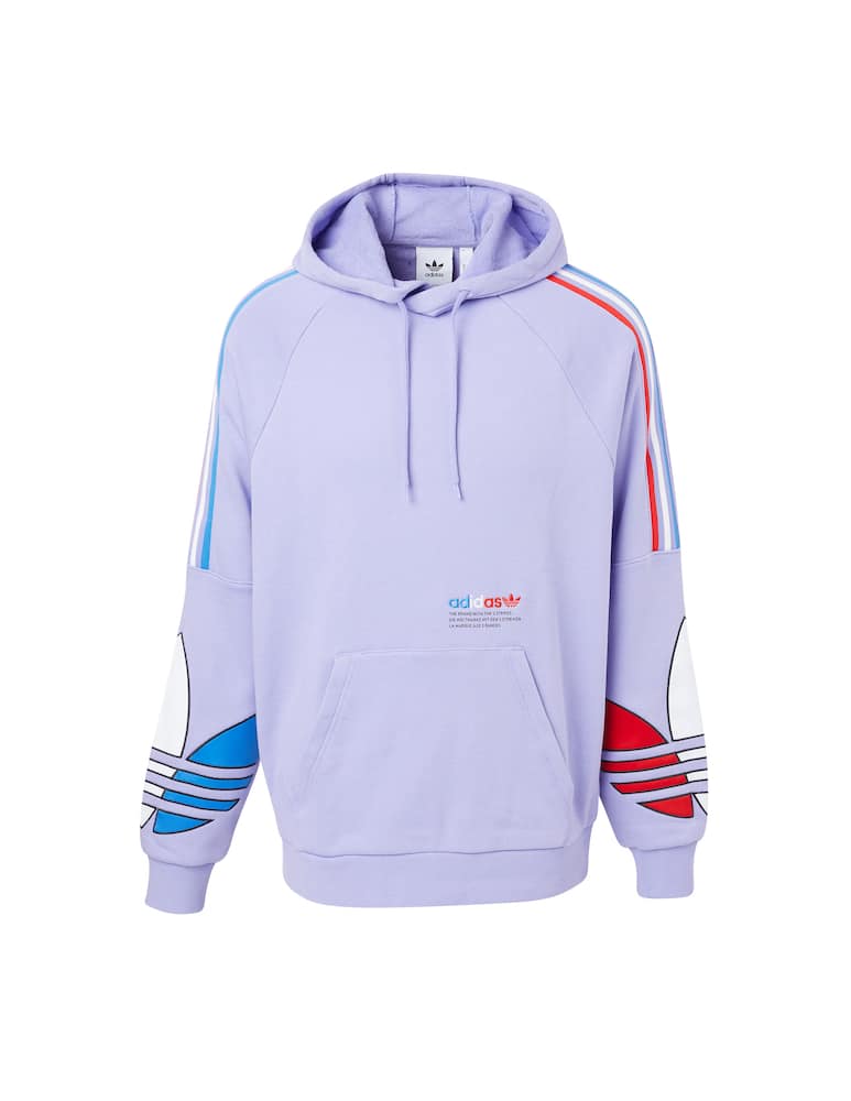 rinascente Adidas Originals Felpa con cappuccio trefoil tricolore