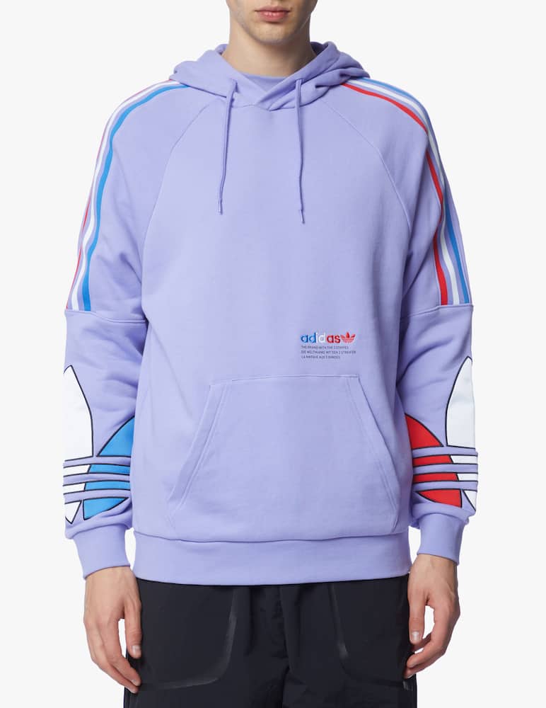 rinascente Adidas Originals Felpa con cappuccio trefoil tricolore