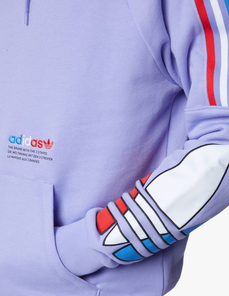 rinascente Adidas Originals Felpa con cappuccio trefoil tricolore