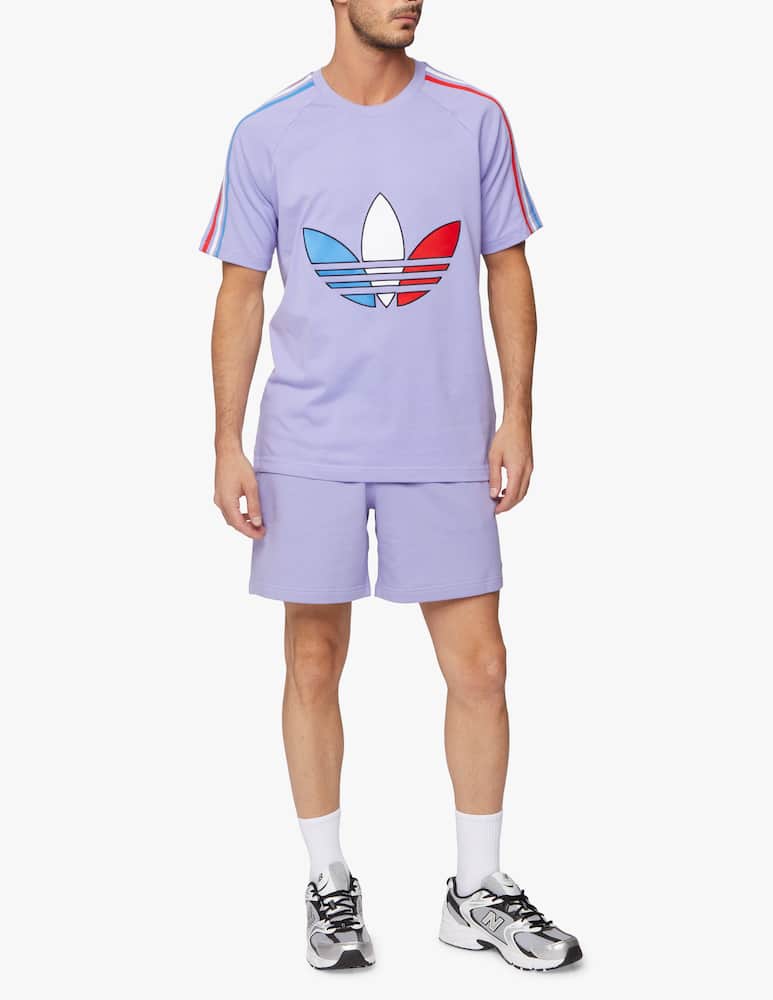 rinascente Adidas Originals Trefoil t-shirt with tricolor stripes