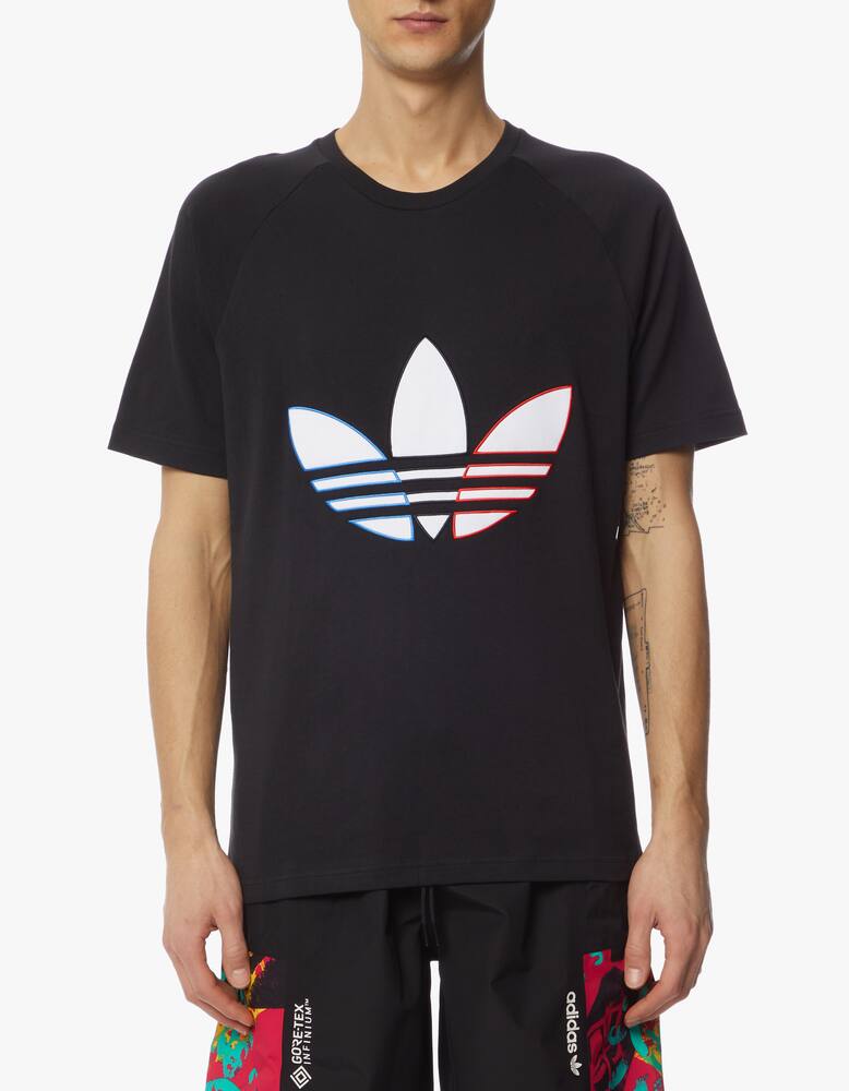 rinascente Adidas Originals T-shirt con maxi logo tricolore
