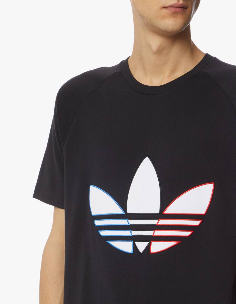 rinascente Adidas Originals T-shirt con maxi logo tricolore
