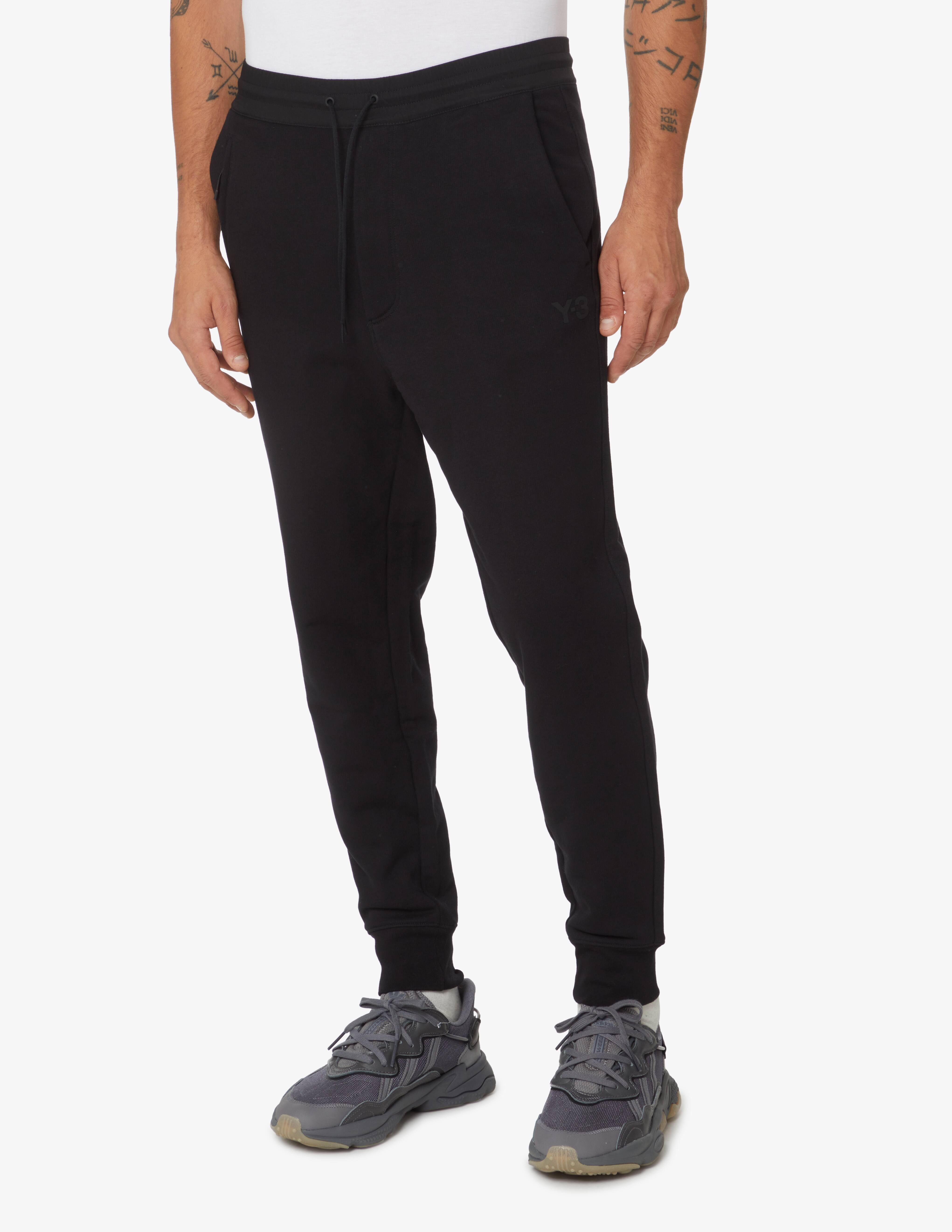 Shop Adidas Y-3 Classic terry cuffed pants - Black on Rinascente