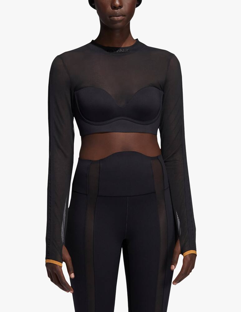 rinascente Adidas Originals Ivy Park long sleeve mesh crop top