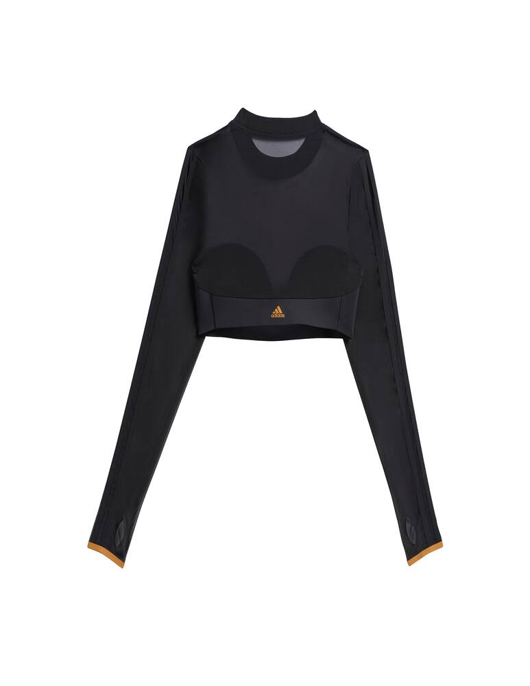 rinascente Adidas Originals Ivy Park long sleeve mesh crop top