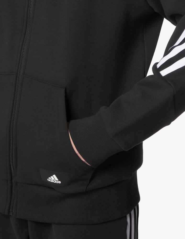 rinascente Adidas Performance Fzip 3stripes hoodie - black