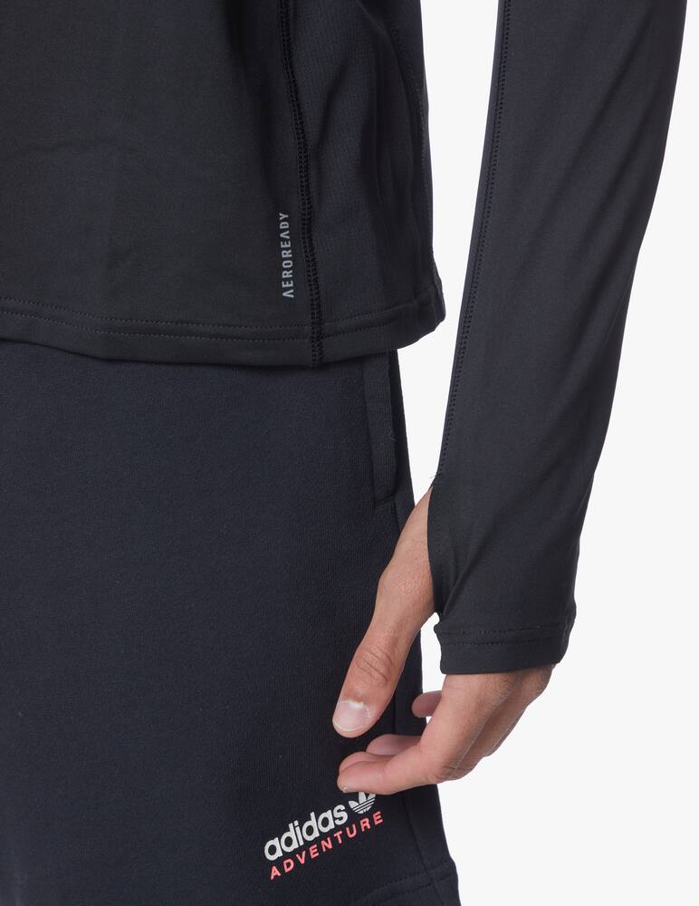 rinascente Adidas Performance Maglietta manica lunga hzip tech - nero