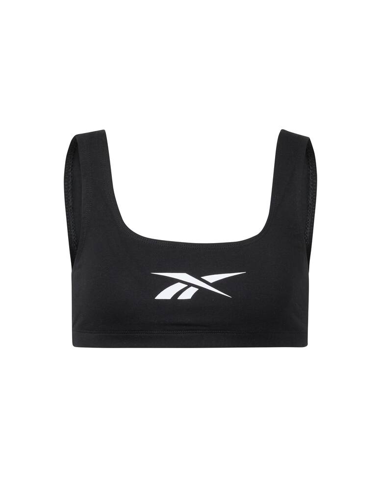 rinascente Reebok Reggiseno sportivo in cotone con  Logo - nero